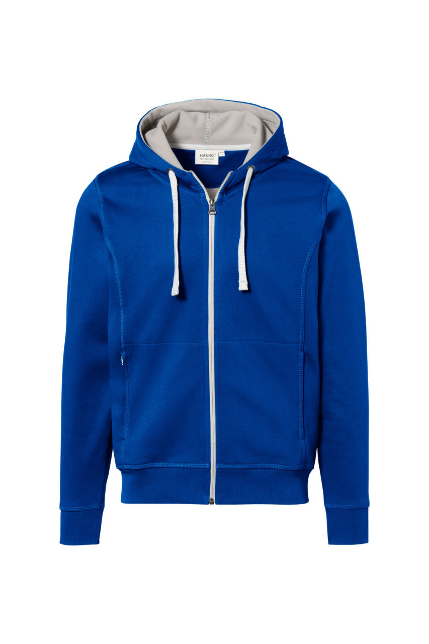 Hakro, Kapuzenjacke Bonded, royalblau/silber
