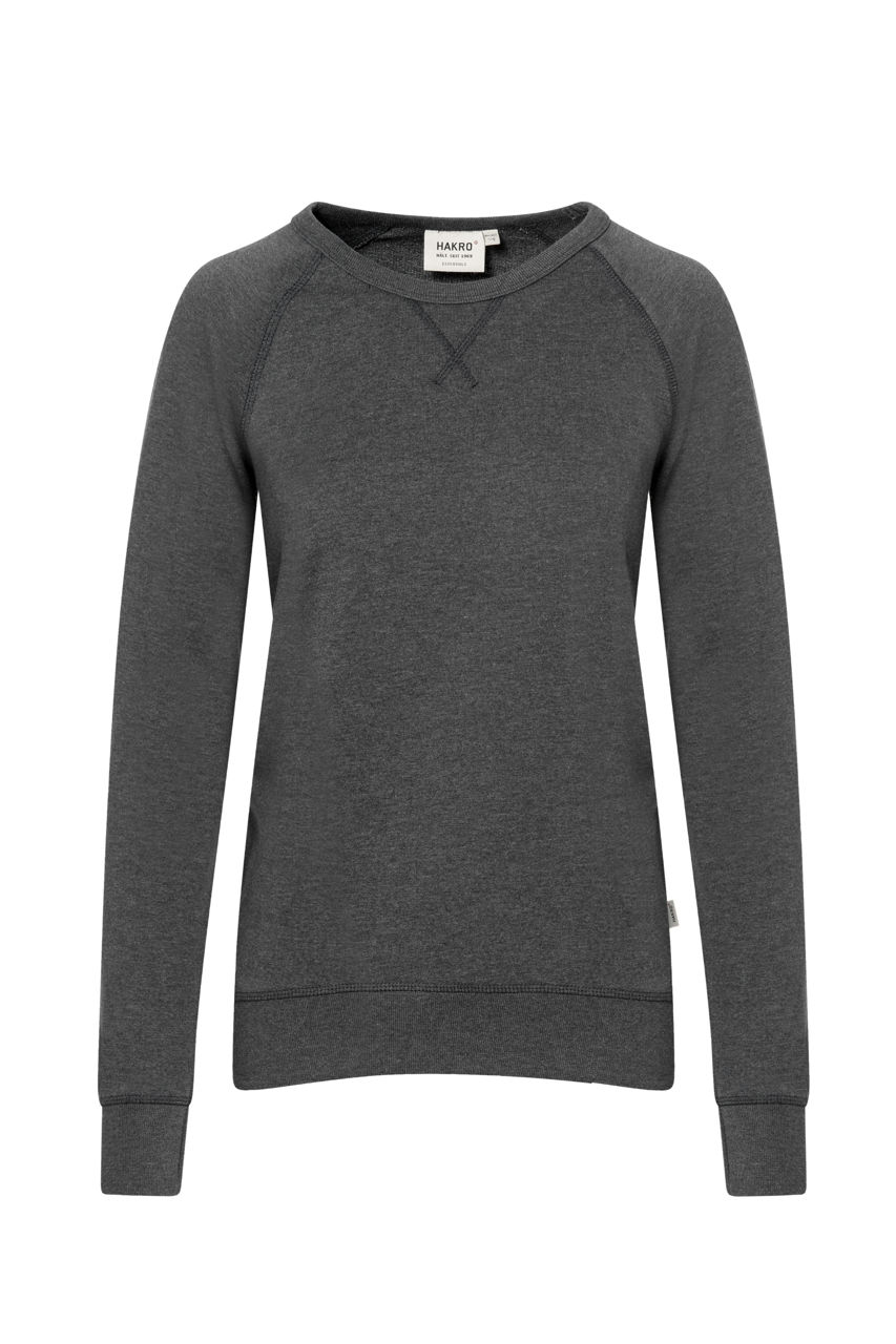 Hakro, Damen-Raglan-Sweatshirt, anthrazit meliert