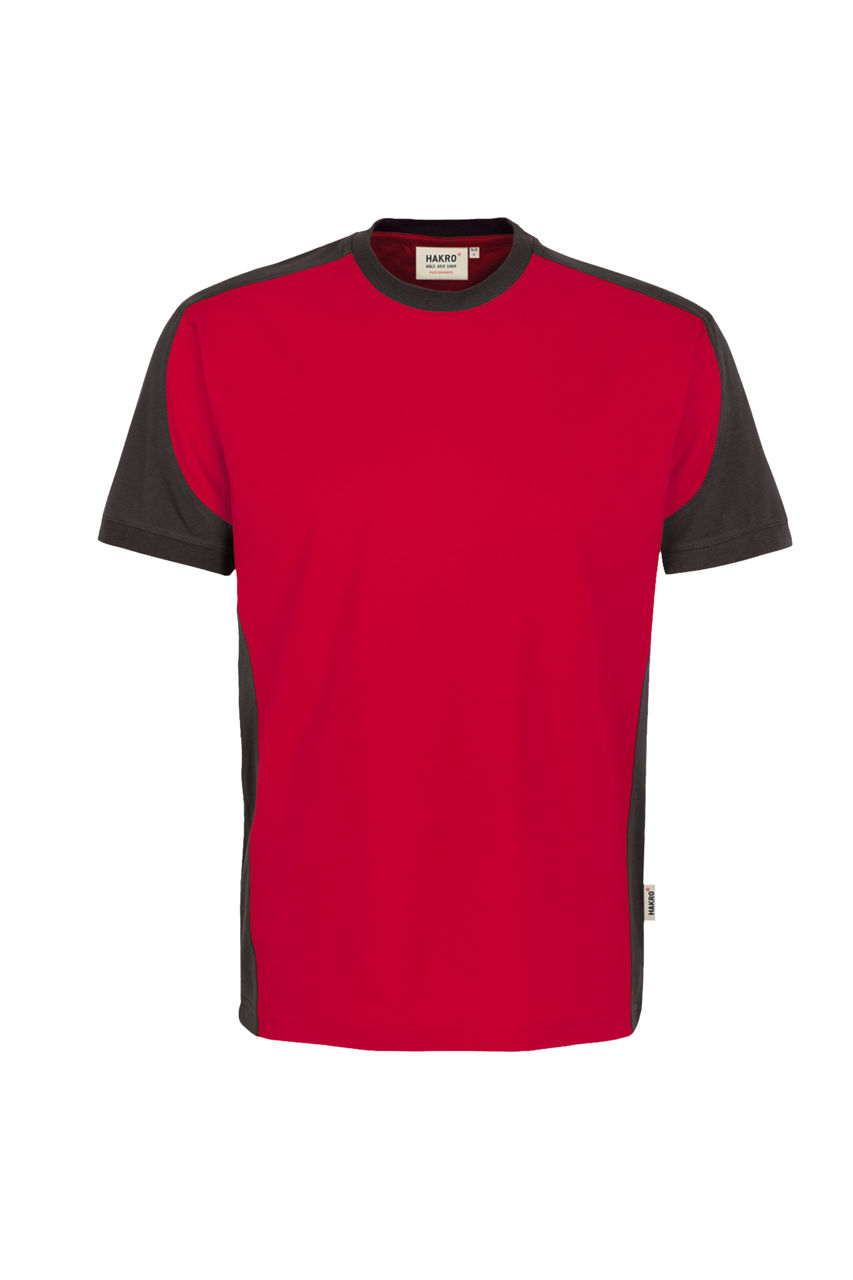 Hakro, T-Shirt Contrast Performance, rot/anthrazit