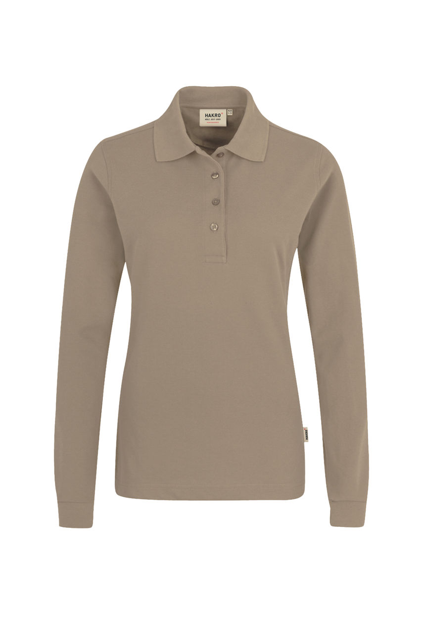 Hakro, Damen-Longsleeve-Poloshirt Performance, khaki
