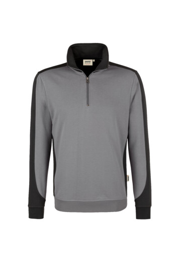 Hakro, Zip-Sweatshirt Contrast Performance, titan/anthrazit