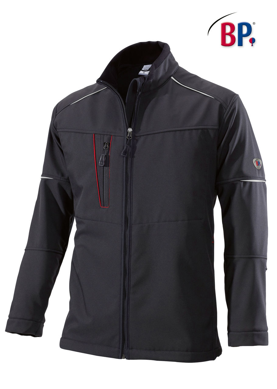 BP® Softshelljacke für Herren, 100% Polyester, figurbetont,