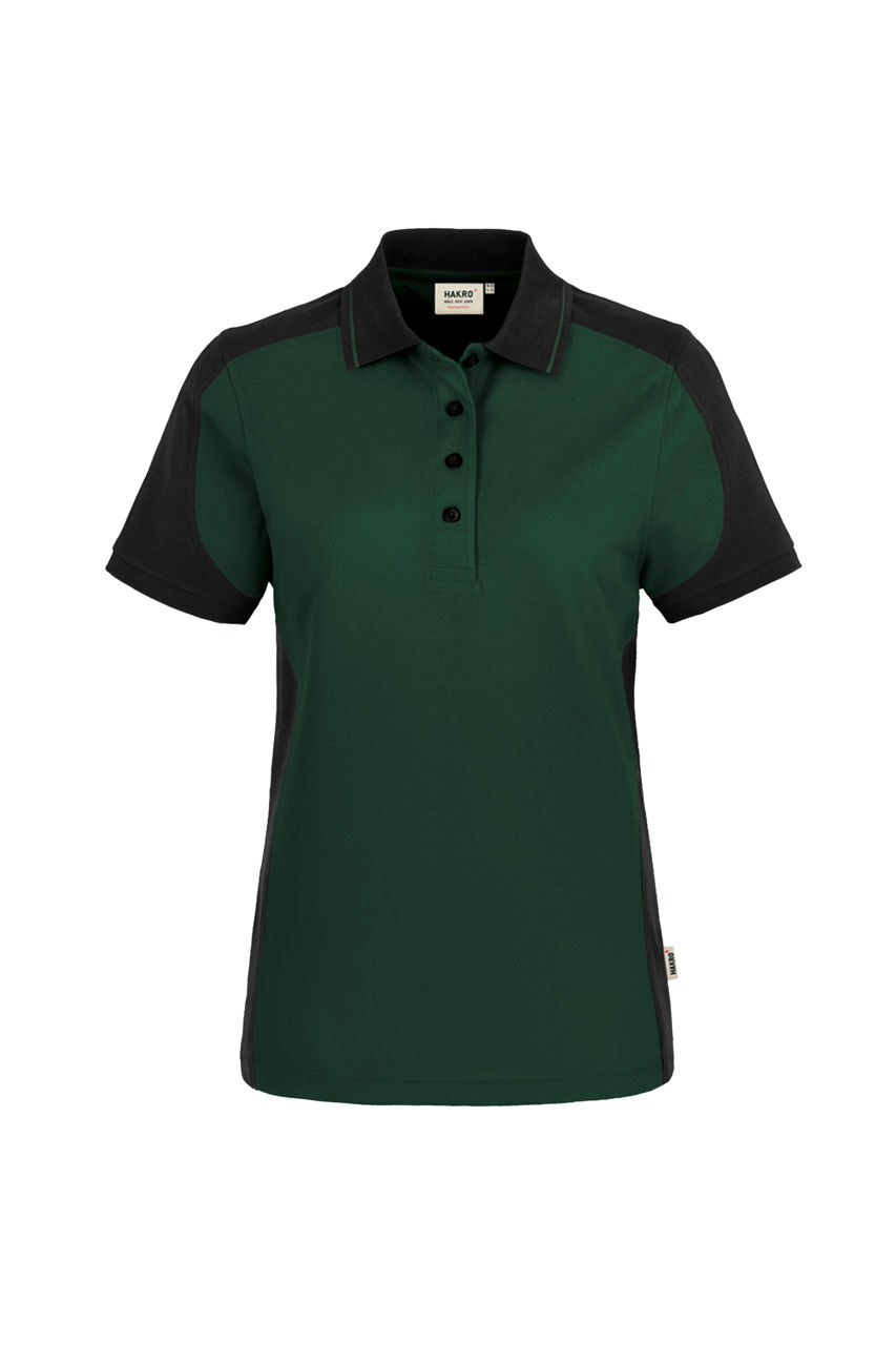 Hakro, Damen-Poloshirt Contrast Performance, tanne/anthrazit