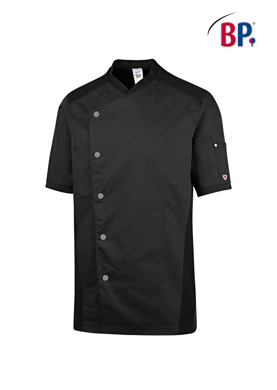 BP® Kurzarm-Kochjacke für Herren, 50% Baumwolle/ 50% Polyest