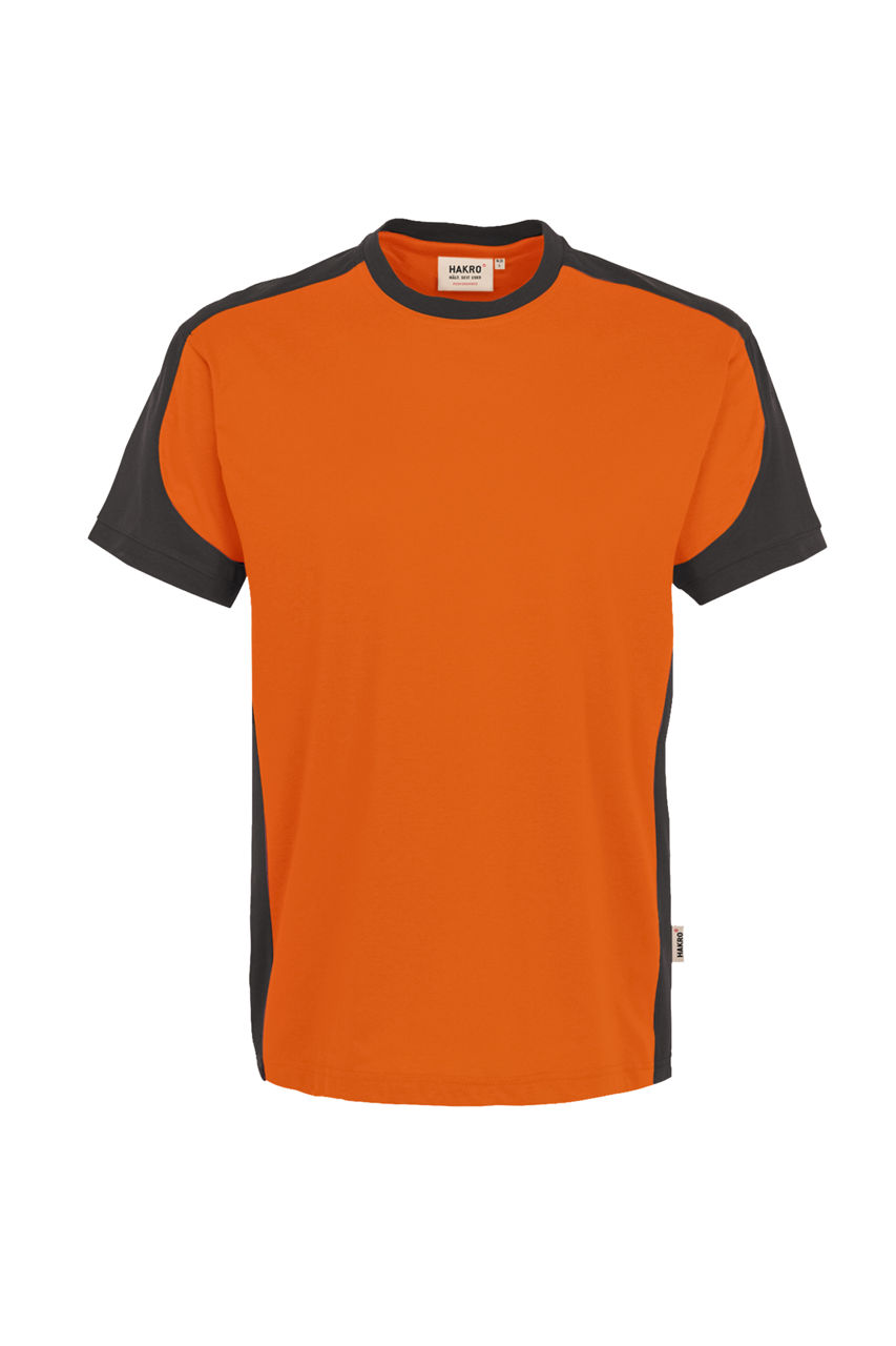 Hakro, T-Shirt Contrast Performance, orange/anthrazit