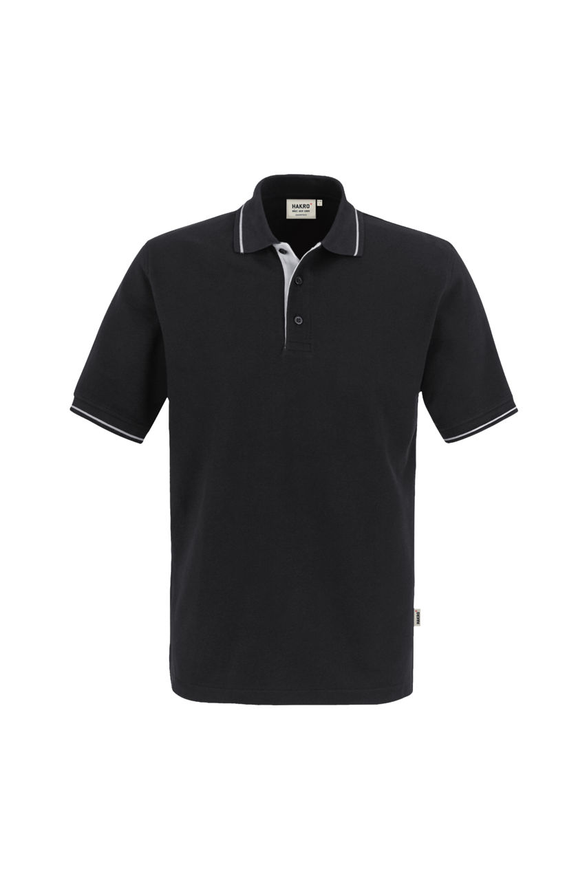 Hakro, Poloshirt Casual, schwarz/silber