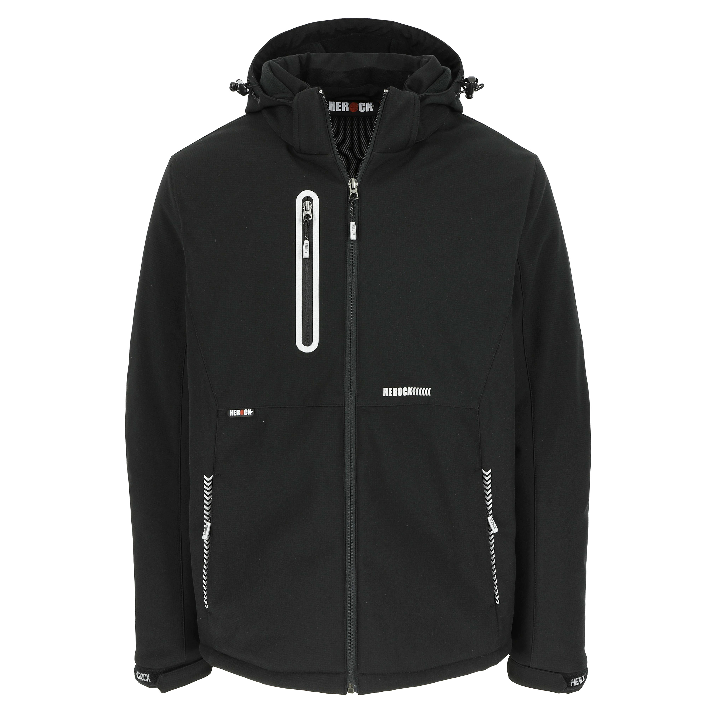 TARIS SOFTSHELL JACKE KOHLE/SCHWARZ L