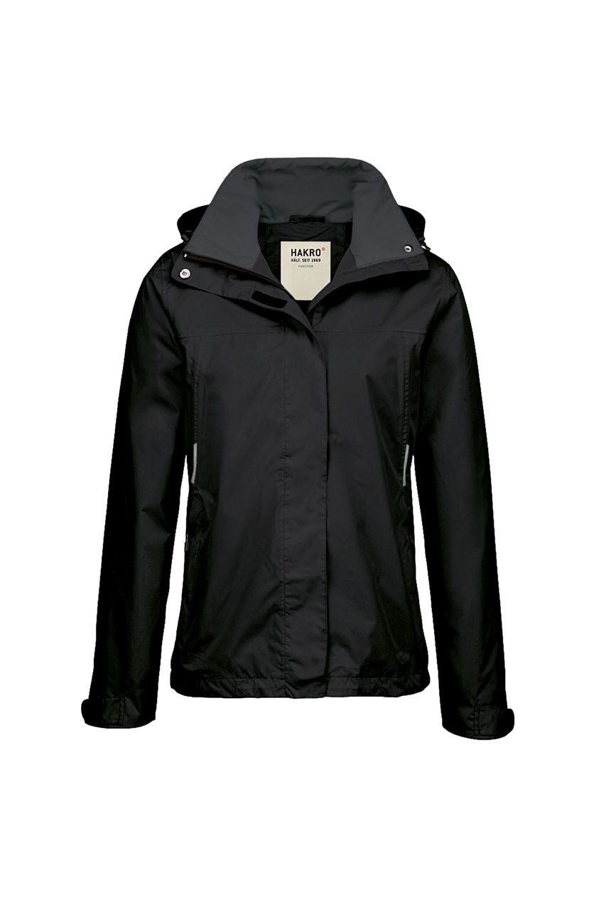 Hakro, Damen-Regenjacke Colorado, schwarz