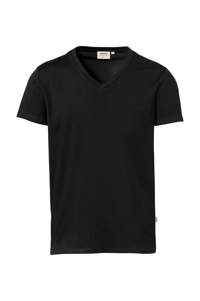 Hakro, V-Shirt Stretch, schwarz