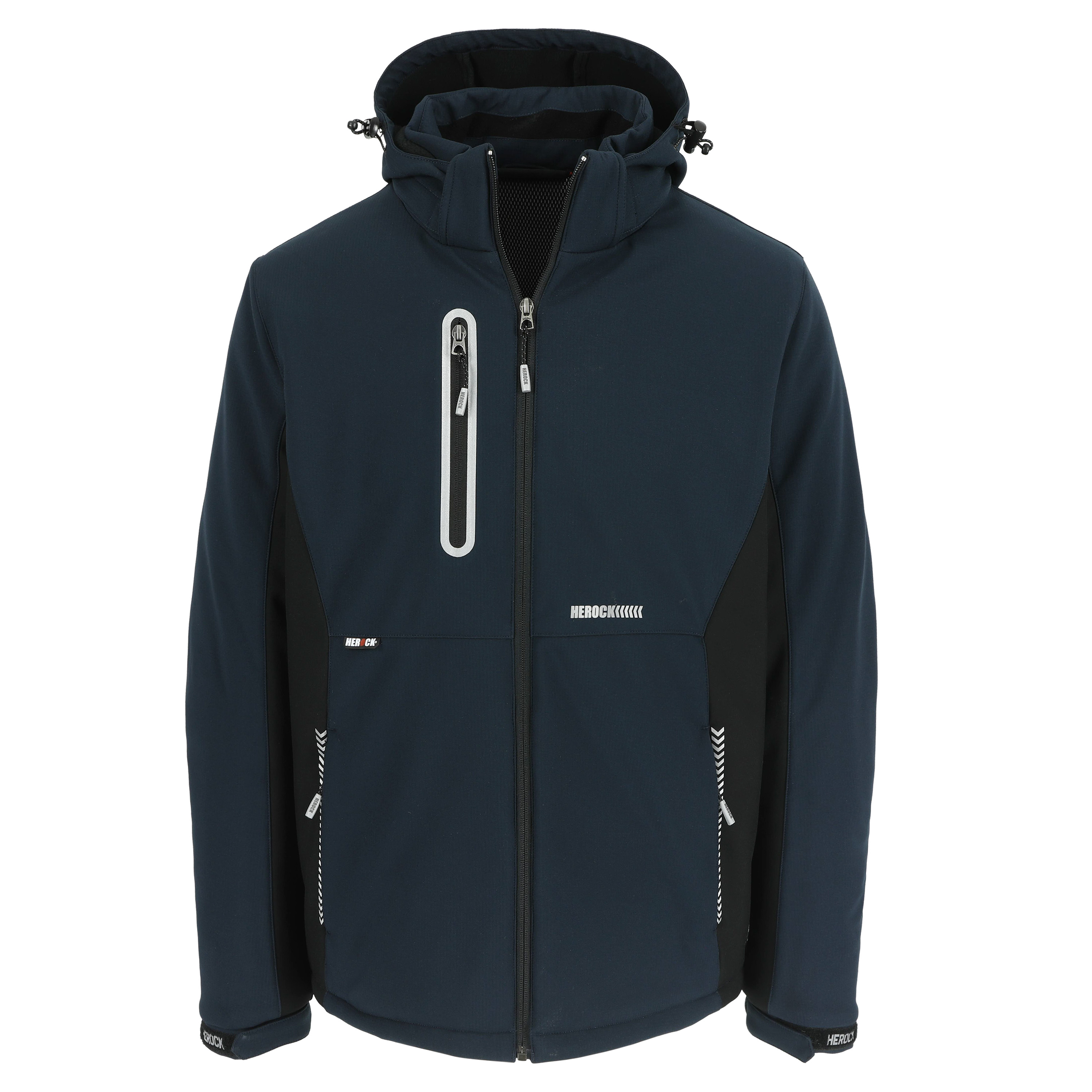 TARIS SOFTSHELL JACKE KOHLE/SCHWARZ L
