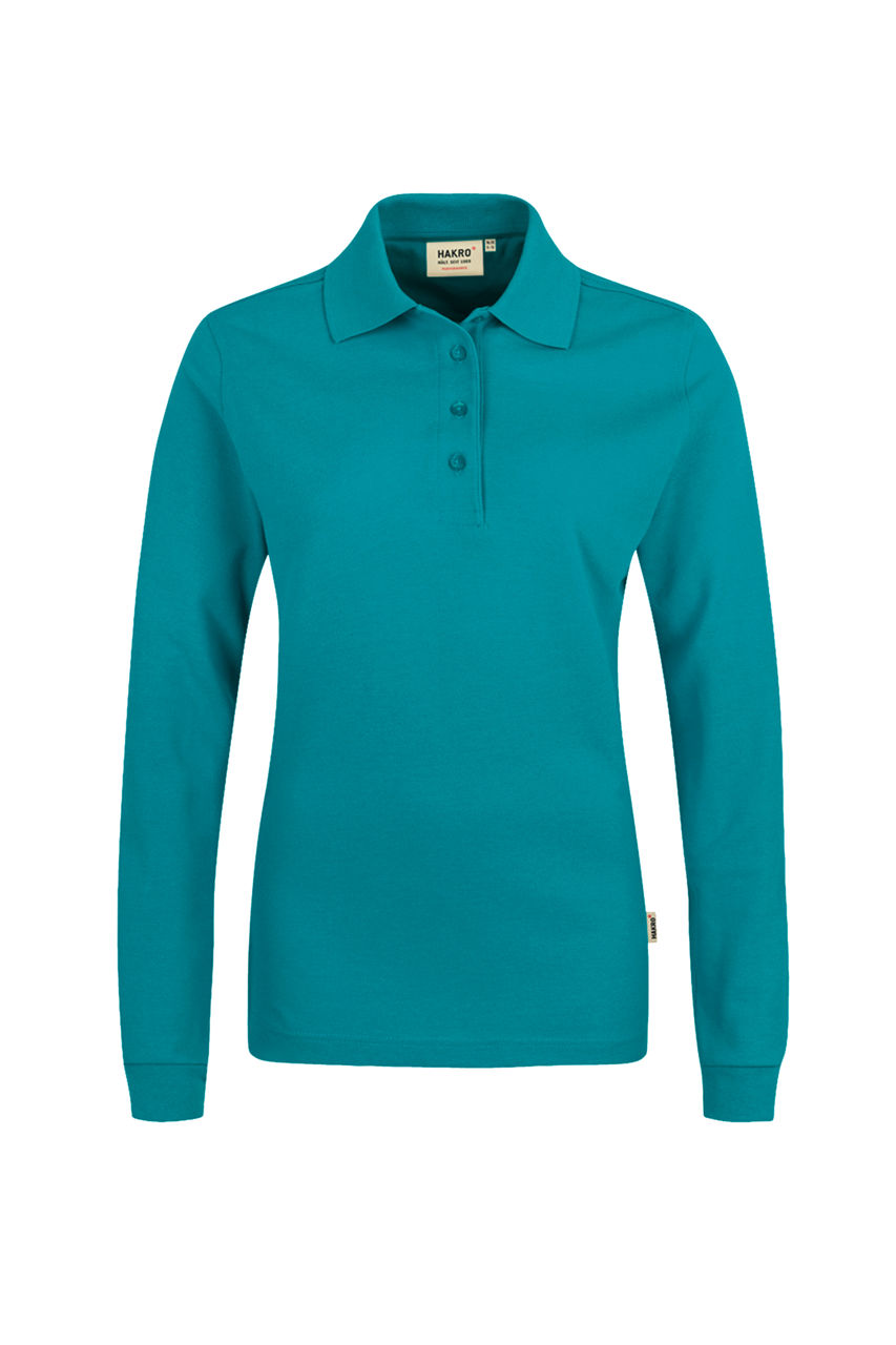 Hakro, Damen-Longsleeve-Poloshirt Performance, smaragd