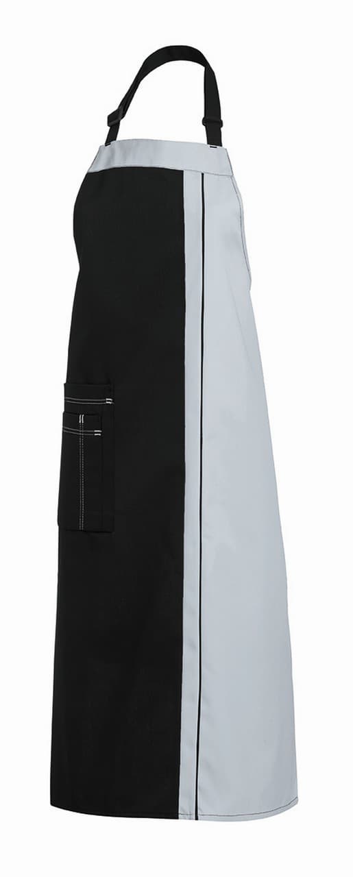 Leiber, Latzsch.ca.100 cm lg, schwarz/silber